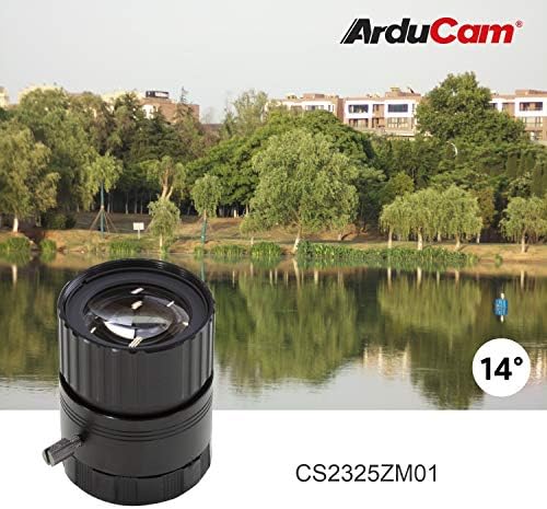 Ahududu Pi HQ Kamera için Arducam CS Montajlı Lens Kiti (Tip 1/2. 3), 6mm ila 25mm Odak Uzunlukları, 65 ila 14 Derece, Telefoto,