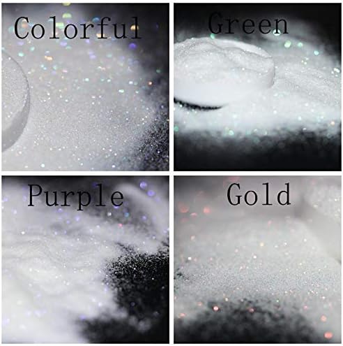 Tırnak Jılter 0.1 mm Ekstra Ince Holografik Beyaz Renkli Glitter Pul Toz için DIY Ruj, Kozmetik, Nail Art Craft Dekorasyon-