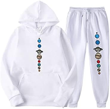 YUTRD ZCJUX Moda Erkek Giyim Kazaklar Kazak Setleri Erkek Eşofman Hoodie Iki Adet + Pantolon Spor Gömlek Güz Kış Eşofman (Renk