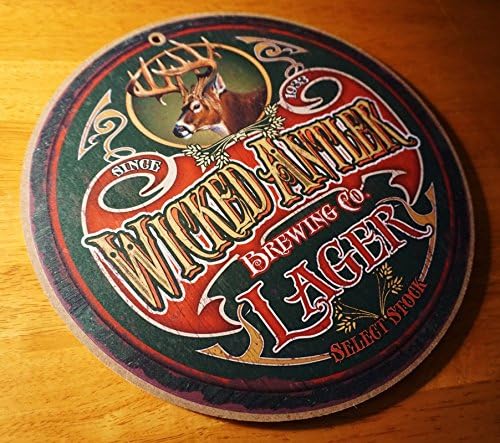 Kötü Boynuz Lager Geyik Buck Hunter Lodge Avcılık Kabin Brewery Dekor Bar Işareti