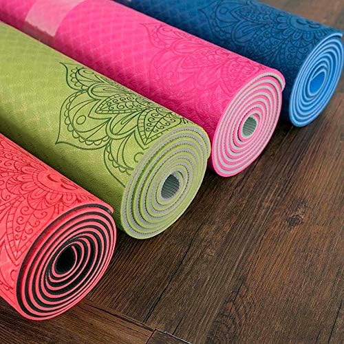 6MM Yoga Mat Spor Mat Spor Mat Jimnastik Paspaslar Yoga Çantası ile Denge Pedi Mavi, Yeşil, Kırmızı, Pembe