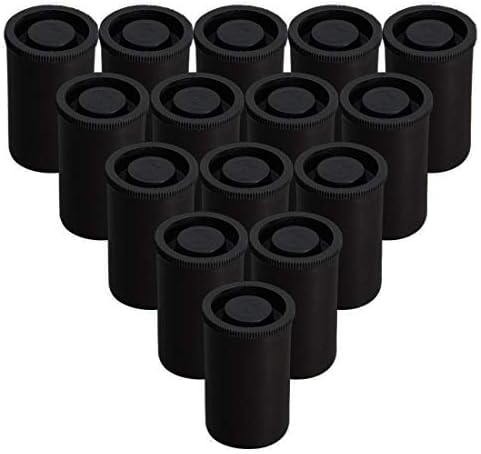 AKİRO Film Bidonları Kapaklı 35mm Boş Kamera Makarası saklama kapları Durumda plastik saklama 15 Paket Siyah