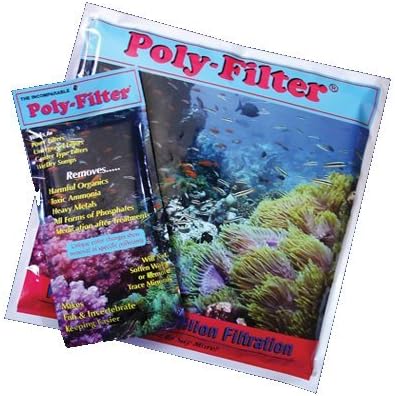 Poli Filtre Poly-Bio-Marine, Balık Akvaryumu Filtre Ortamı Pedi, 3'lü Paket, 4” x 8”