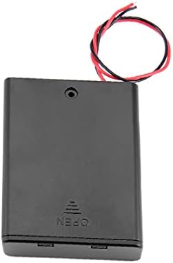 Yeni Lon0167 Açma / Kapama Düğmesi 3 x 1,5 V AA Pil Kutusu Kurşun Siyah w Kapak (Eın / Aus-Schalter 3 x 1,5 V AA-Batteriezellengehäuse,
