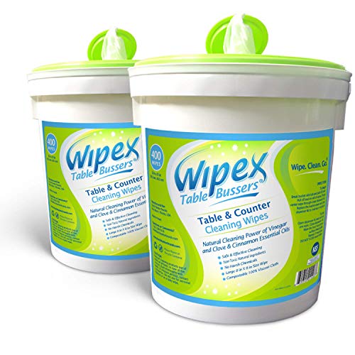 Wipex Masa Örtüleri Doğal Masa ve Yüzey Temizleme Mendilleri, Sirke, Propolis, Karanfil ve Tarçın Yağı ile yapılan Bez, 400