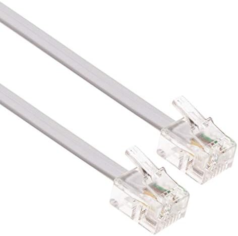RJ11 Kablosu ADSL 10ft Uzatma Kablosu Telefon Kablosu Telefon Fişi Yüksek Hızlı Xfinity İnternet Genişbant Erkek-Erkek Yönlendirici