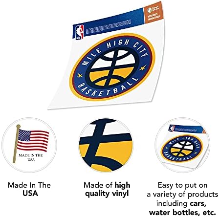 Denver Nuggets NBA resmi lisanslı etiket vinil çıkartma dizüstü su şişesi araba karalama defteri (Bireysel 6)
