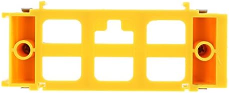 Homyl Dayanıklı Sarı Plastik D Boyutu Pil Tutucu / Bağlayıcı Kutusu Açık saklama kutusu Konteyner için Fiziksel Öğretim / Deney
