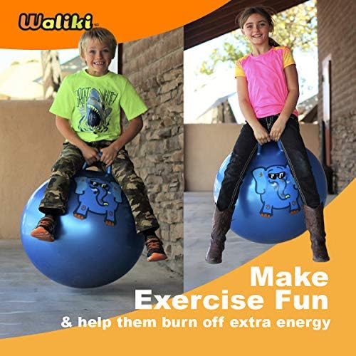 Çocuklar için WALİKİ Hazne Topu / Hippity Hop / Atlama Atlamalı Terapi Topu / Alan Günü / Mavi (Yaş: 3-6 (18 / 45 CM))