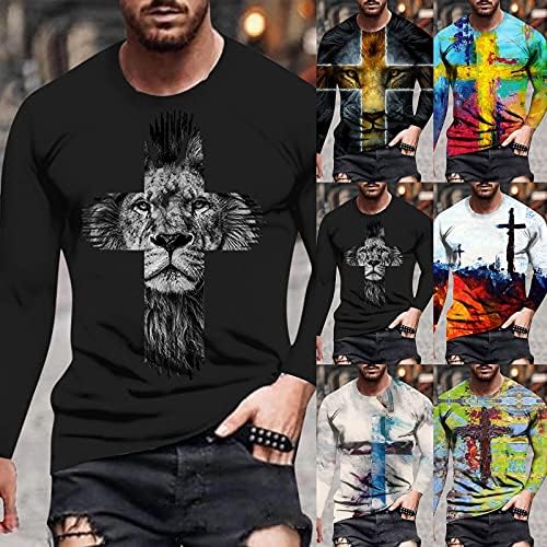 ITİSME Erkek Rahat Moda Yuvarlak Boyun Uzun Kollu Tişörtleri Vintage 3D Baskılı Gömlek Komik Grafik Hip Hop Streetwear Tees