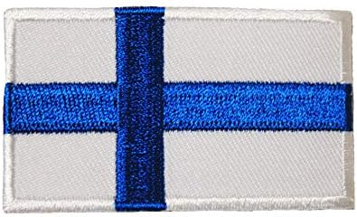 SUPERDAVVES SUPERSTORE Finlandiya Ülke Bayrağı Küçük Demir on Patch Crest Rozeti 1. 5X2. 5 İnç Yeni