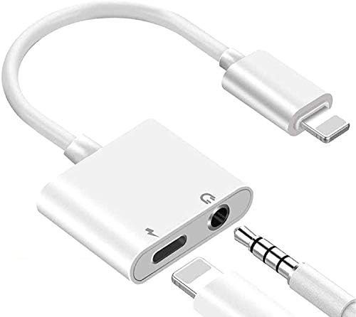 [Apple MFi Sertifikalı] Şarj Kulaklık Adaptörü iPhone, 2 in 1 esbeecables Yıldırım 3.5 mm Jack Dongle Aux Ses ve Şarj Splitter