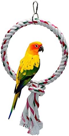 Kuş Halat Salıncak Oyuncak Papağan Tırmanma Levrek Standı için Papağanının Conure Kakadu Parakeet Kafes asılı dekorlar