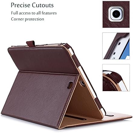 ProCase Galaxy Tab S2 9.7 Kılıf-Deri Standı Folio Kılıf Kapak için Galaxy Tab S2 Tablet (9.7 inç, SM-T810 T815 T813) - Kahverengi