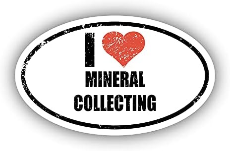 Ben Aşk Mineral Toplama Ben Kalp Euro Oval Sticker Vinil 3 M Çıkartması 3 in x 5 in