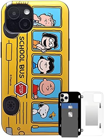 iPhone 13 Ayna Cüzdan Kılıf Kubrick Fıstık Snoopy iPhone 13 Kılıf Darbeye Dayanıklı (Fıstık Okul Otobüsü)