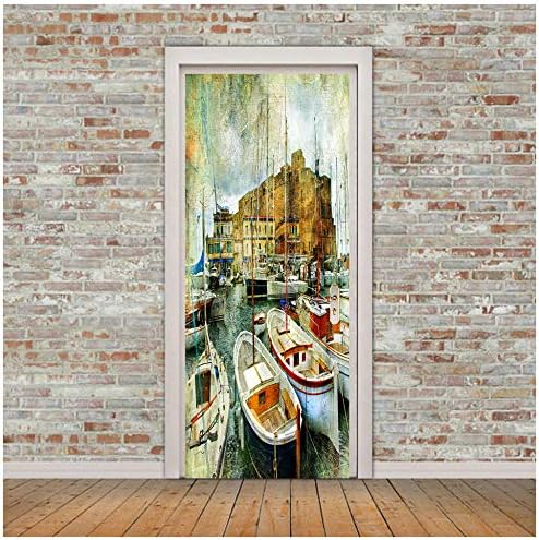 HAİZHA Ev Dekorasyon Kapı Çıkartmalar Kapı duvar resimleri 60x150 cm için İç Kapılar Kapı Duvar Sanat Sticker Duvar Kağıdı