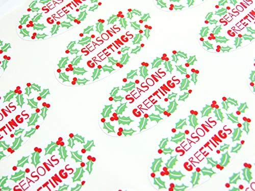Paketi 30 Mevsim Selamlar Noel Oval Çıkartmalar, renkli Zarf Mühürler Etiketleri Kartları için, Şenlikli Zanaat ve Dekorasyon