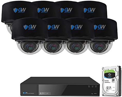 GW Güvenlik 8 Kanal 4 K NVR 8MP (3840x2160) H. 265+ IP PoE Güvenlik Kamera Sistemi ile 8 UHD 4 K 2.8-12mm Değişken Odaklı Zoom