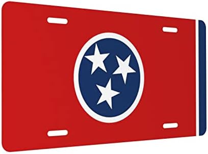 Tennessee Bayrağı Plaka Alüminyum Metal Araba Etiketi Yenilik Ev Dekoratif Oto Plakaları Kapak için Kadın Kız Erkek Erkek 6X12