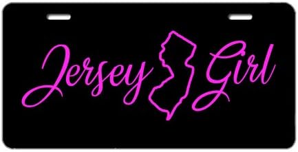 Tobe Sizinki Jersey Kız New Jersey Eyalet Ön Araba Etiketi Plaka Oto Kamyon Ön Etiket Metal Plaka çerçeve Araba için 6x 12