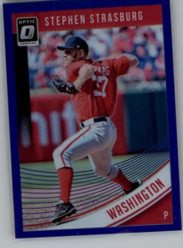 2018 Donruss Optik Mavi 163 Stephen Strasburg SER/149 Ham Washington Nationals Resmi MLB PA Beyzbol Ticaret Kartı (NM veya