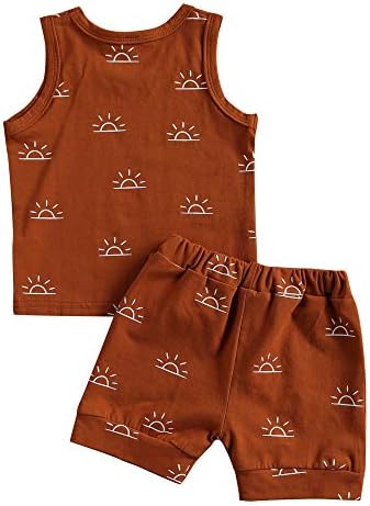Bebek Yürüyor Erkek Bebek Yaz Kıyafeti Kısa Kollu Yelek Tankı Üstleri Şort Pantolon Seti 2 Adet Giyim Seti