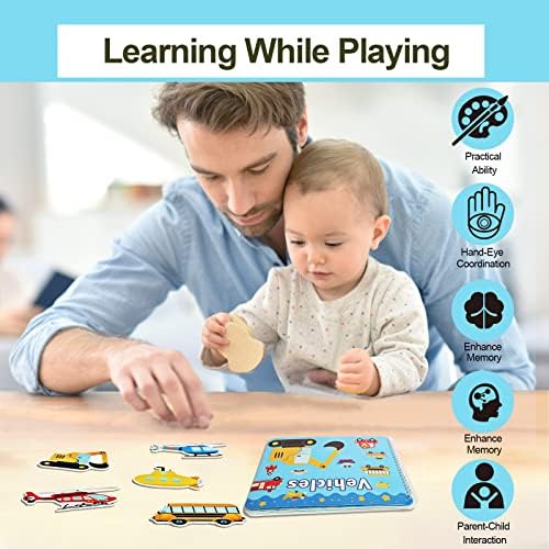 Okul öncesi Montessori Oyuncaklar Bebekler için, Araç Meşgul Kitap Öğrenme Oyuncaklar Çocuklar için Toddlers Okul Öncesi Öğrenme