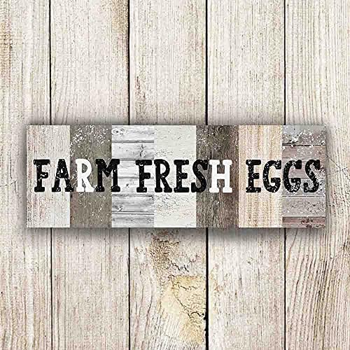 Çiftlik Taze Yumurta Rustik Çiftlik Evi Ahşap Kutu Plak Blokları Duvar Dekor Işaretleri, mutfak dekoru Ev Mutfak Yemek Odası