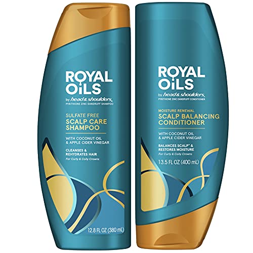 Head & Shoulders Royal Oils Sülfatsız Kepek Önleyici Saç Derisi Bakım Şampuanı ve Kıvırcık ve Kıvrımlı Saçlar için Nem Yenileme