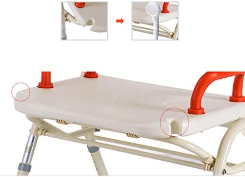 LCF Duş Sandalyesi ABS Çift kol dayama Emniyetli ve Sırtlı Banyo Koltuğu, Küvetler için Harika, 350 lbs'ye kadar destekler