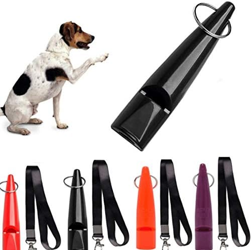Köpek Islık Yüksek Pitch Plastik Köpek Eğitim Islık Geri Çağırma ve Havlayan Kontrol için Kordon ile 1 ADET (Renk: D)
