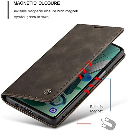 LG K92 5G için HAII Flip Case, Kredi Kartı Yuvası ve Kickstand ile Flip Fold Deri Cüzdan Kılıf Manyetik Kapatma Koruyucu Kapak