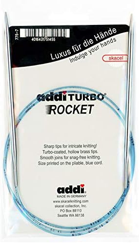 addı Turbo Çorap Roketleri 32 inç (80 cm) Dairesel örgü iğnesi; Boyut ABD 0 (2.00 mm)