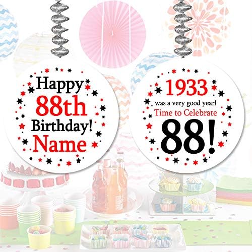 Partypro tarafından 1933 88. Doğum Günü Özel Dangler (3 / Paket)