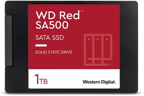 Western Digital 1 TB WD Red SA500 NAS 3D NAND Dahili SSD-SATA III 6 Gb/s, 2,5 / 7 mm, 560 MB / s'ye kadar-WDS100T1R0A
