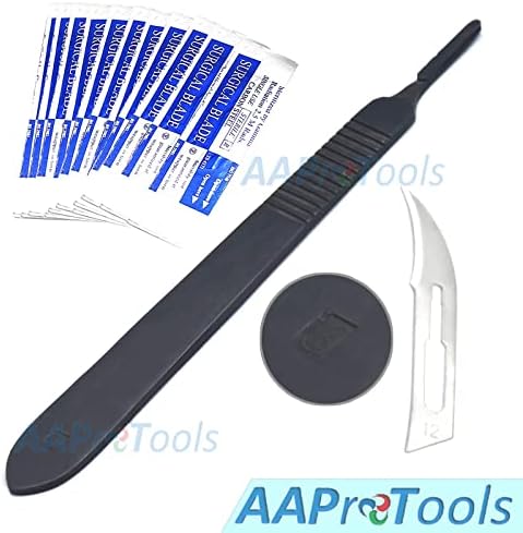 AAProTools Neşter Bıçakları 12 İçerir 3 Metal Siyah Kolu-Dermaplaning İçin Uygun, El Sanatları, Aletleri / ekipmanları