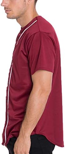 Weıv Dişli erkek Beyzbol Forması-Düğme Aşağı Kısa Kollu T-Shirt Aktif Takım Spor Üniformaları Düz Tee Üst
