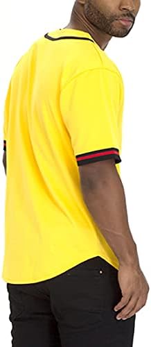 Weıv Dişli erkek Beyzbol Forması-Düğme Aşağı Kısa Kollu T-Shirt Aktif Takım Spor Üniformaları Düz Tee Üst
