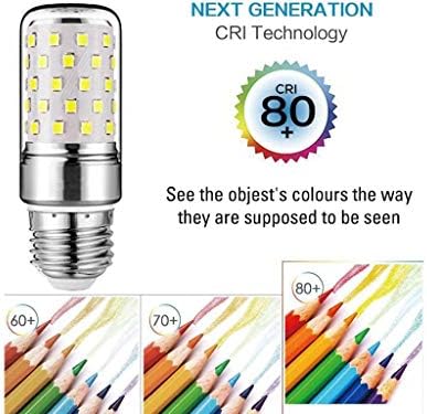 E27 LED Mısır Ampuller 12 W LED Şamdan Ampuller 100 W Eşdeğer 12 W LED Mum Ampuller, günışığı Beyaz 6000 K, E26 / E27 Baz,