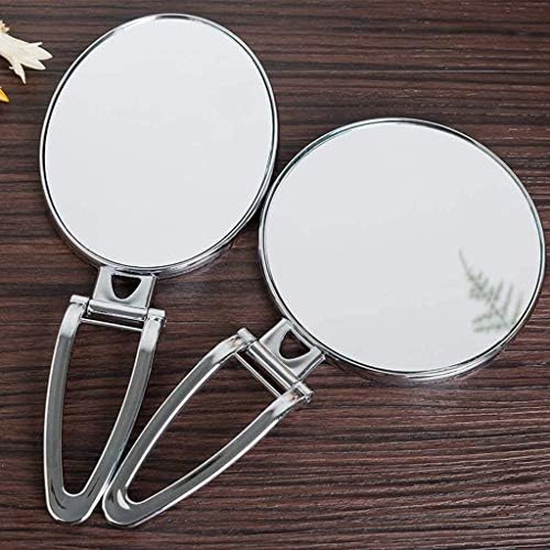 Wzqwzj Makyaj Aynası El Aynası, Makyaj Aynası, Portatif Ayna, Elde Taşınabilir Kompakt Ayna, Çift Taraflı Kuaför Salonu Aynası