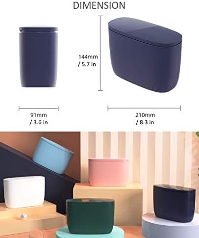 Neşe Ed. Mini çöp tenekesi Kapaklı, küçük Atık çöp sepeti kutusu için Masa Ofis Mutfak Yatak Odası Banyo, 100 plastik torbalar