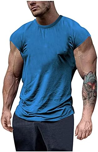 Yhjh erkek Ince Düz Renk Kısa Kollu Koşu Giyim Egzersiz Giyim Yaz Kas Spor T - Shirt Bluz Spor t-Shirt