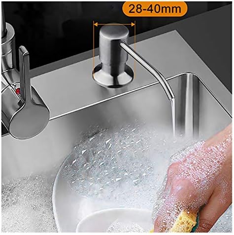 EEMHE Temizleme Fırçası 300 ML Mutfak Lavabo Sabunluk Siyah ABS Dağıtıcı Deterjan Sıvı Sabun Losyon Dağıtıcılar Paslanmaz Çelik