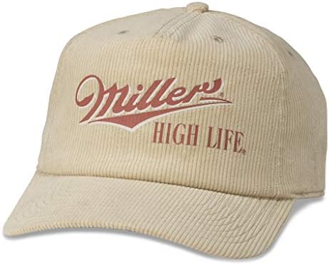 AMERİKAN İĞNE Miller Yüksek Yaşam Bira Beyzbol Ayarlanabilir Baba Şapka, Baskılı Kadife, Haki (MİLLER-2006B-KHAK)