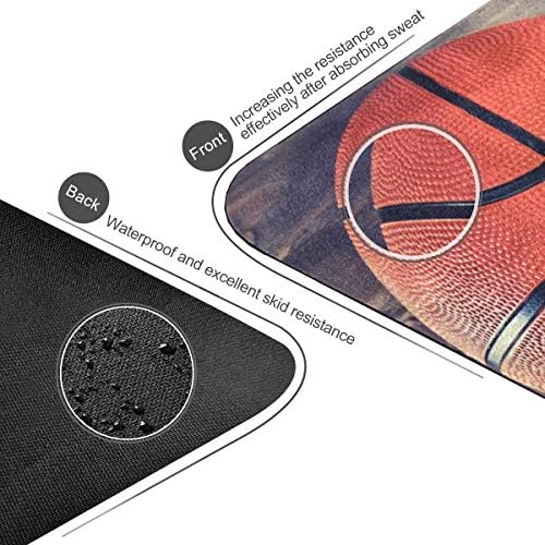 MCHIVER Seyahat Yoga Mat Kaymaz-Basketbol Katlanabilir egzersiz matı Hafif egzersiz matı ile Çanta Ter Emici Pilates Mat için