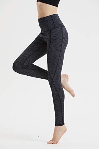 Uhnice Yüksek Bel Yoga Pantolon ile Cepler Egzersiz Kapriler Karın Kontrol Tayt
