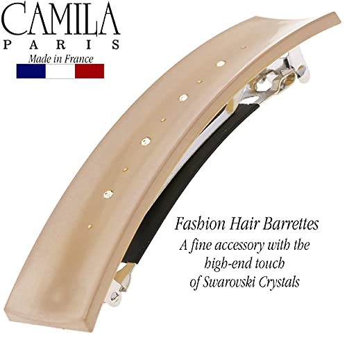 Camila Paris CP3189 Fransız saç tokası Klip Kızlar için, kahverengi, kauçuk Otomatik Toka Güçlü Tutma Kavrama Saç Klipleri