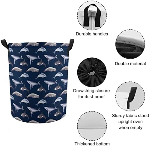 Mavi Balina Sperm Balina Katil Balina Katlanabilir çamaşır sepeti Sepet Depolama Organizatör İçin Kapaklı Giysi Oyuncak Koleksiyonu