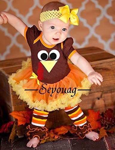 Şükran Bebek Kız Kıyafetler Yenidoğan Romper Tutu Elbise ve Bacak Isıtıcıları Setleri ile 3 Adet Giysi Set